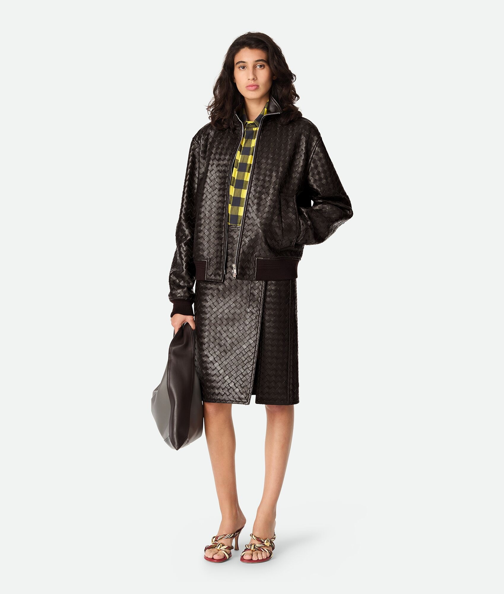 Intrecciato Leather Blouson - 4