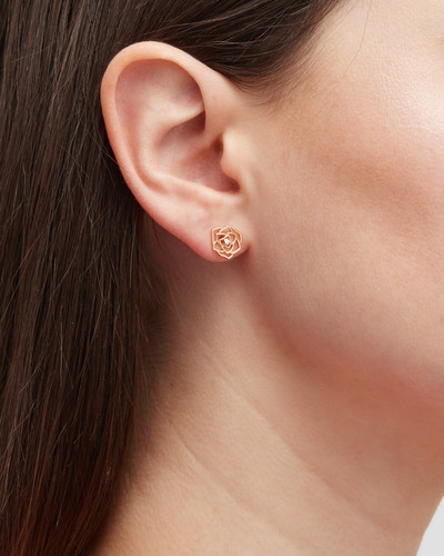 Piaget Rose 18K Rose Gold Lace Diamond Earrings outlook