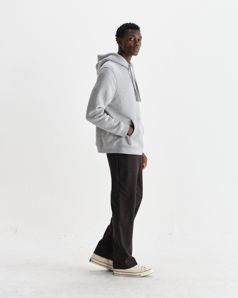 Hoxton - Heather Grey Brushed Organic Cotton Hoodie 5