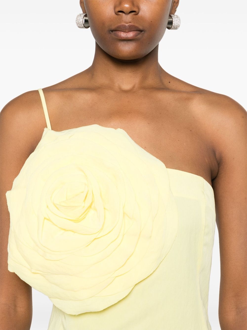 floral-appliqué midi dress - 5