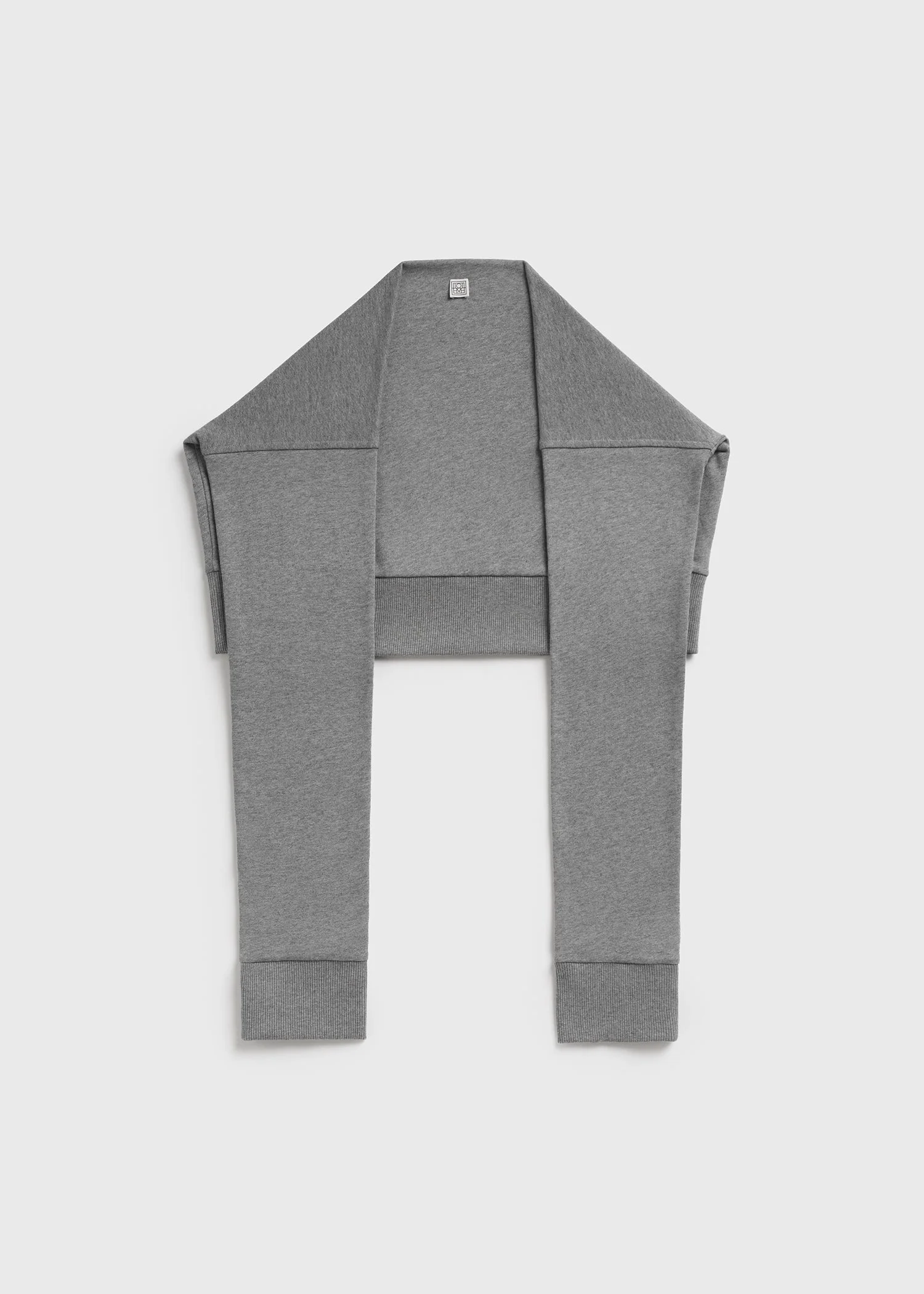 Jersey sleeve scarf grey melange - 1