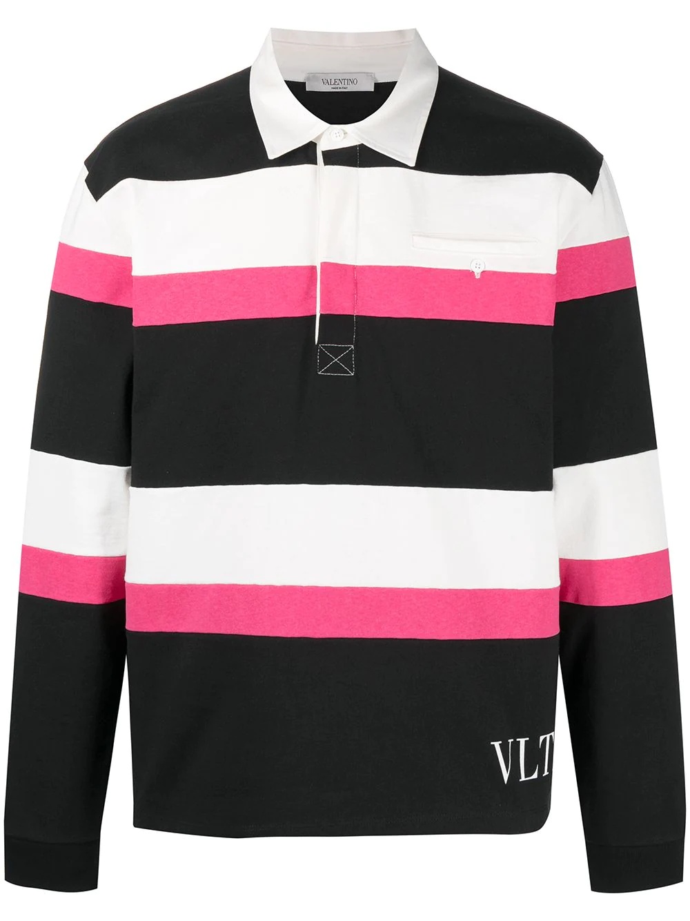 striped polo shirt - 1