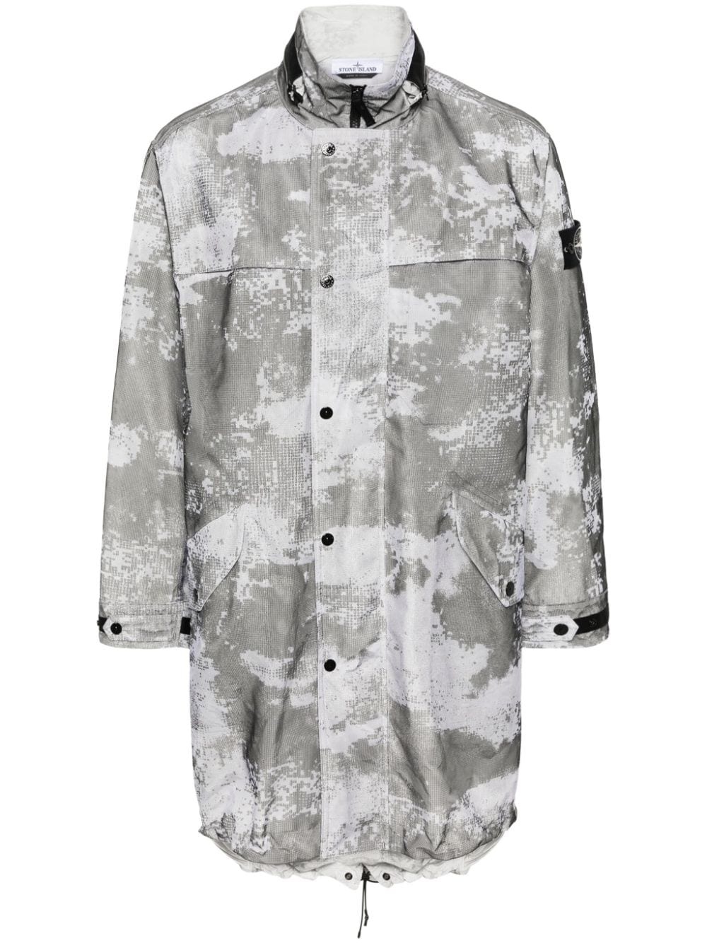 Stone Island Compass-badge mesh-overlay parka farfetch REVERSIBLE - Main Image