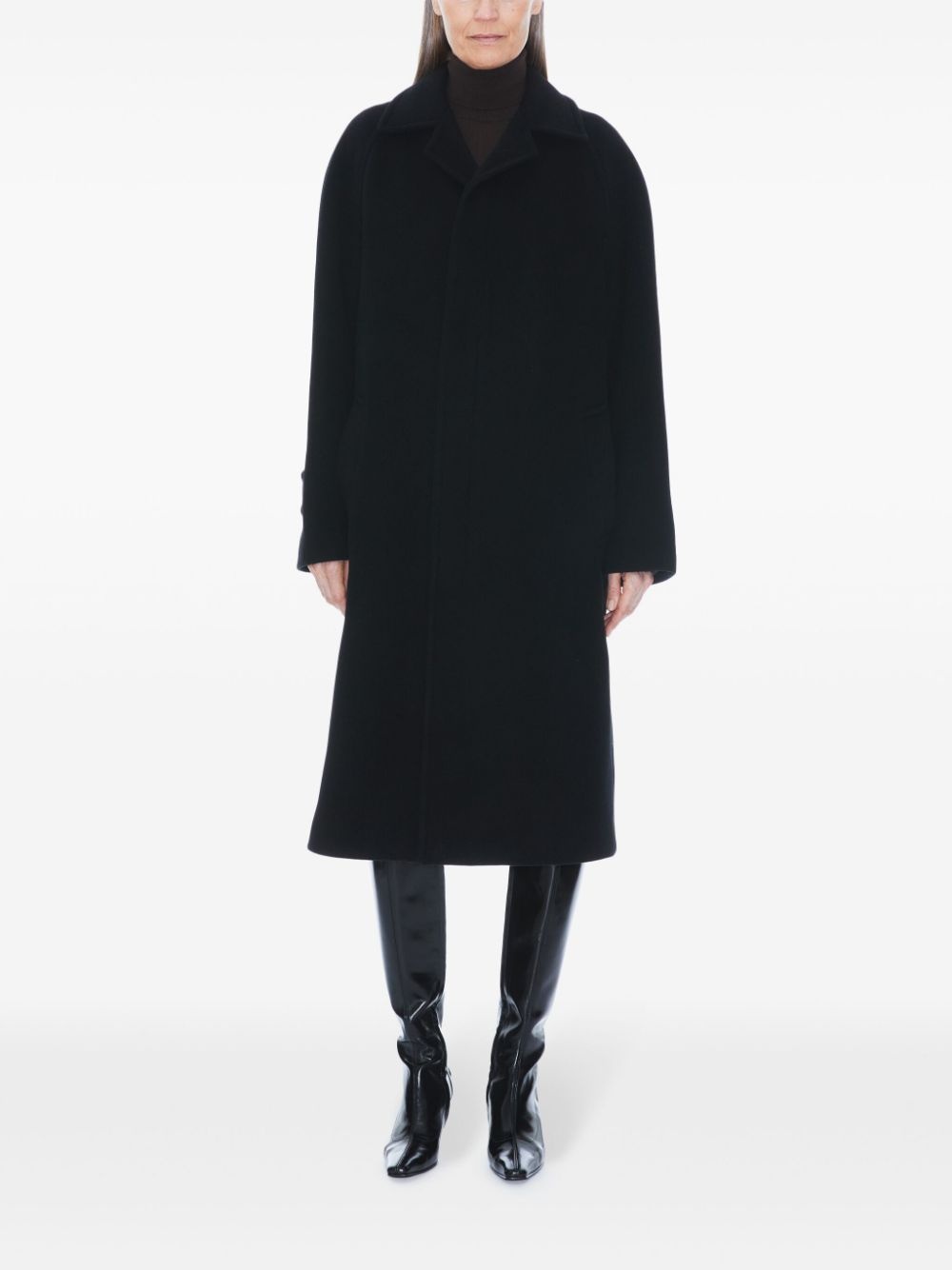 notched-lapels single-breasted coat - 2