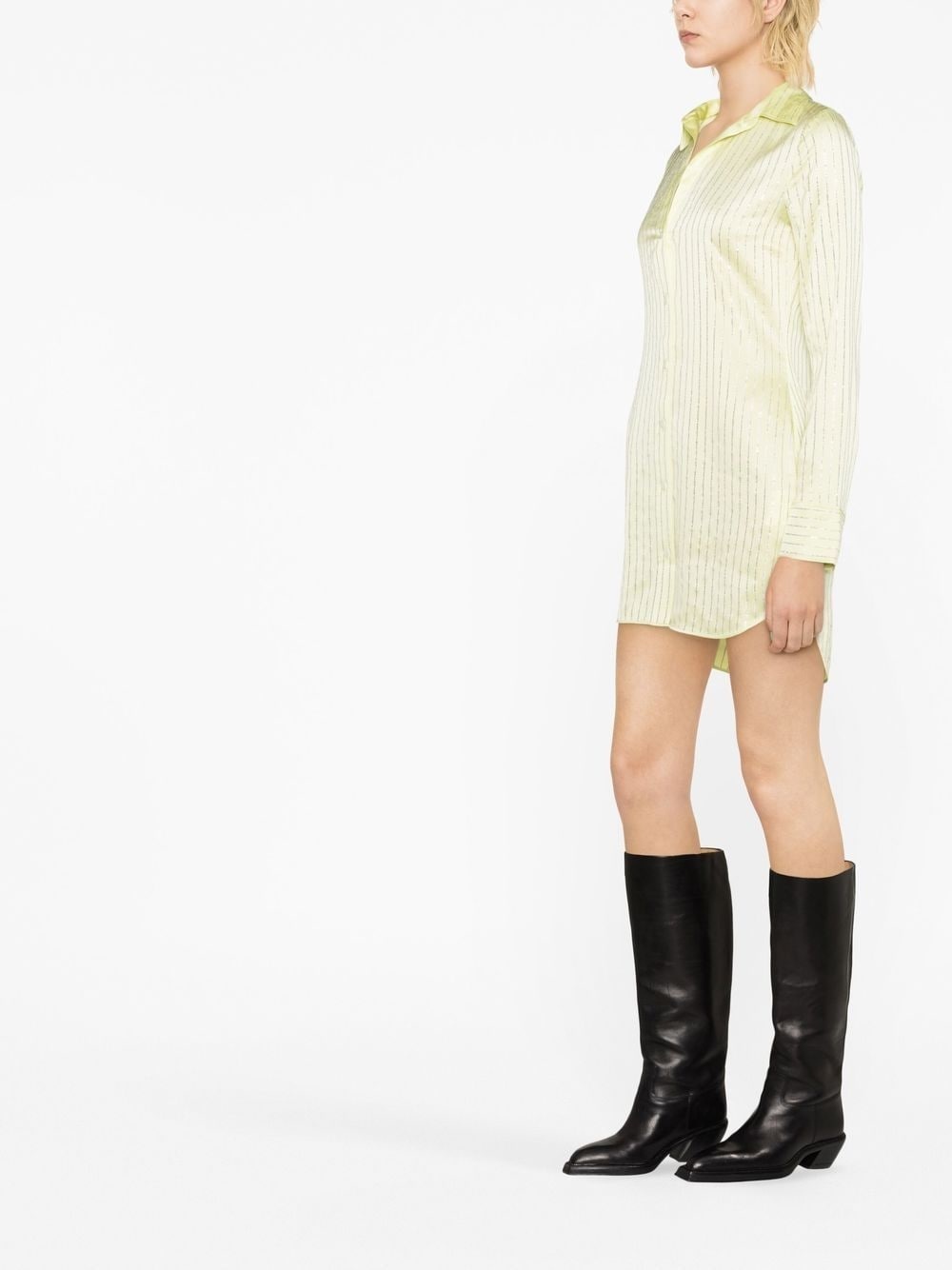 crystal embellished shirtdress - 2