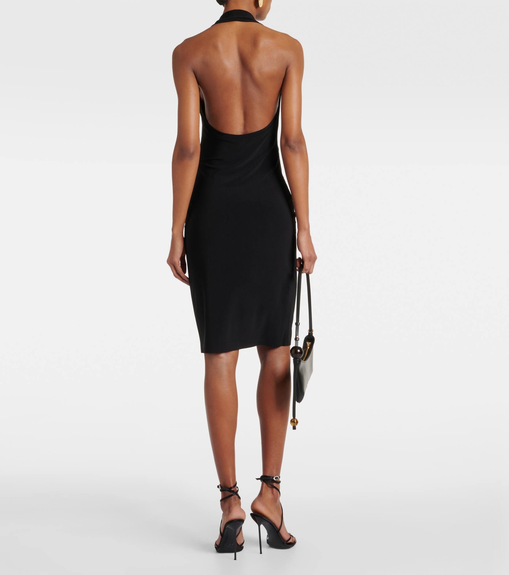 Tie-detail halterneck minidress - 3