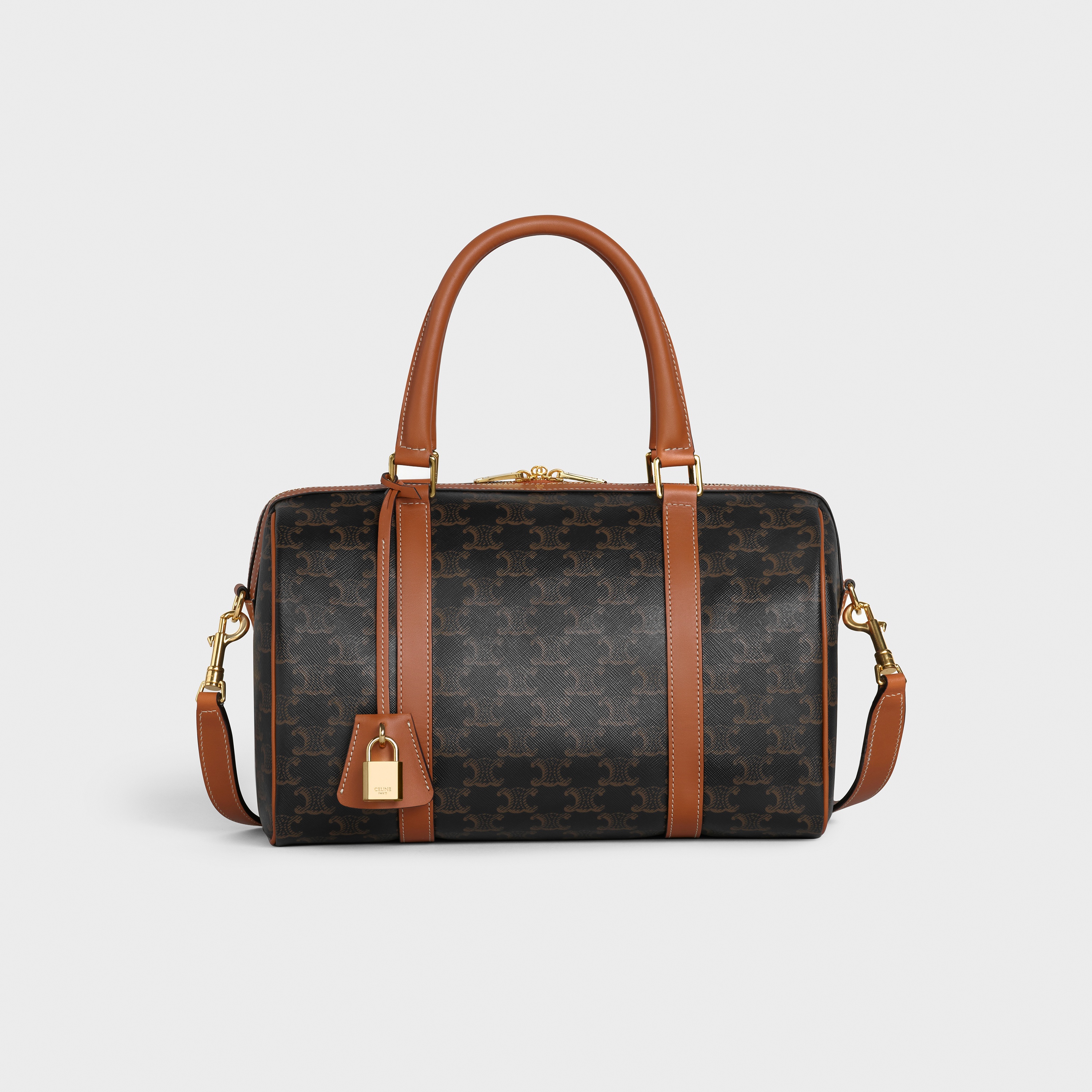 Boston bag in Triomphe Canvas and calfskin - 1