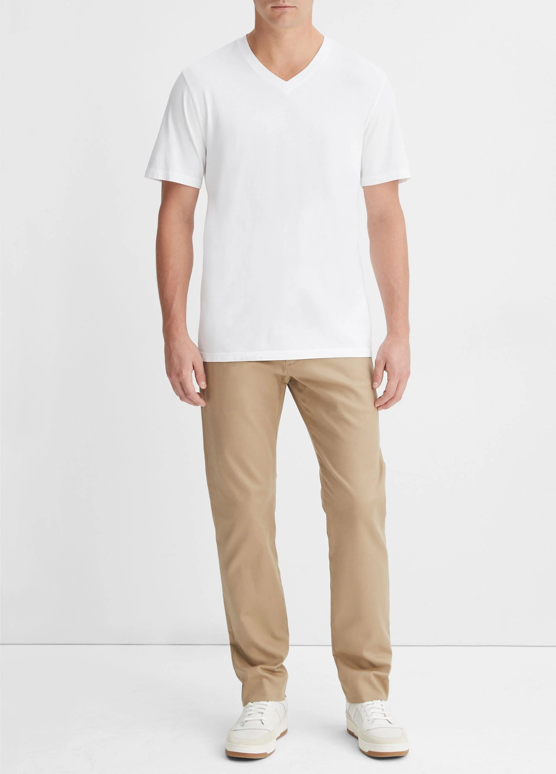 Garment Dye Short Sleeve V-Neck T-Shirt - 1