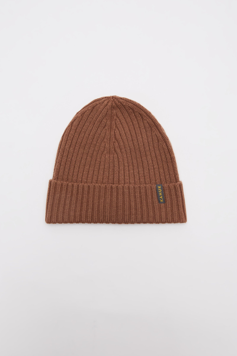 Odda Ribbed Beanie in Cinnamon 1