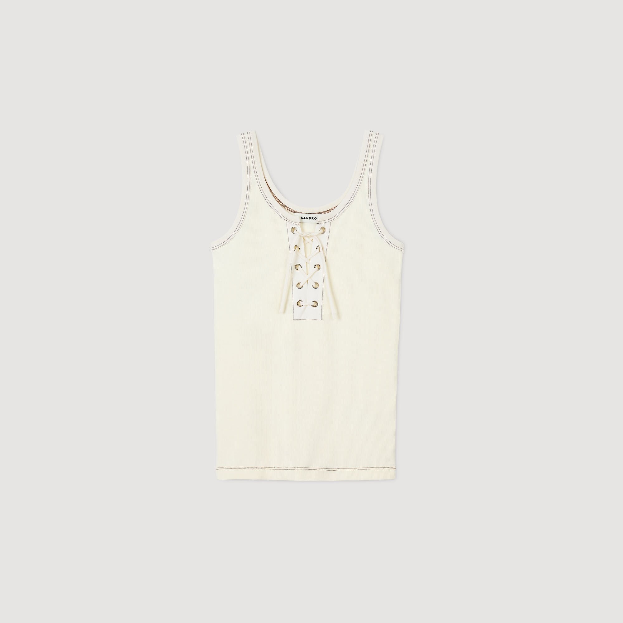 LACE-UP VEST TOP - 7