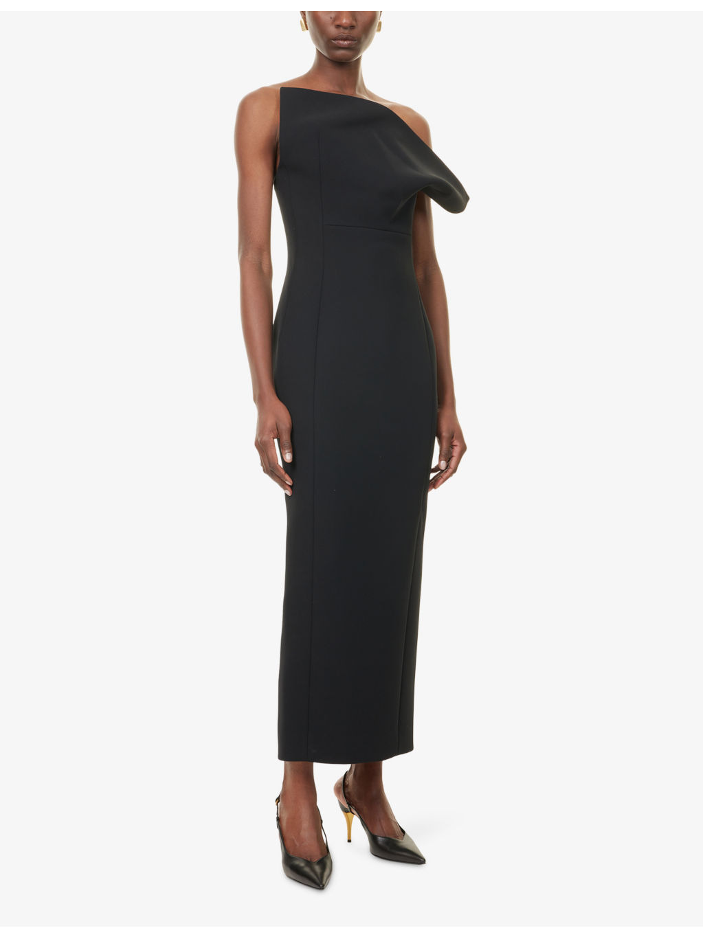 Cato Asymmetric Woven Midi Dress - 3