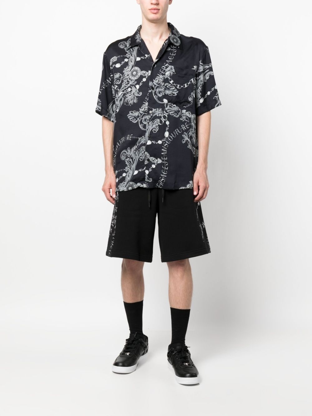 Barocco-print short-sleeve shirt - 2