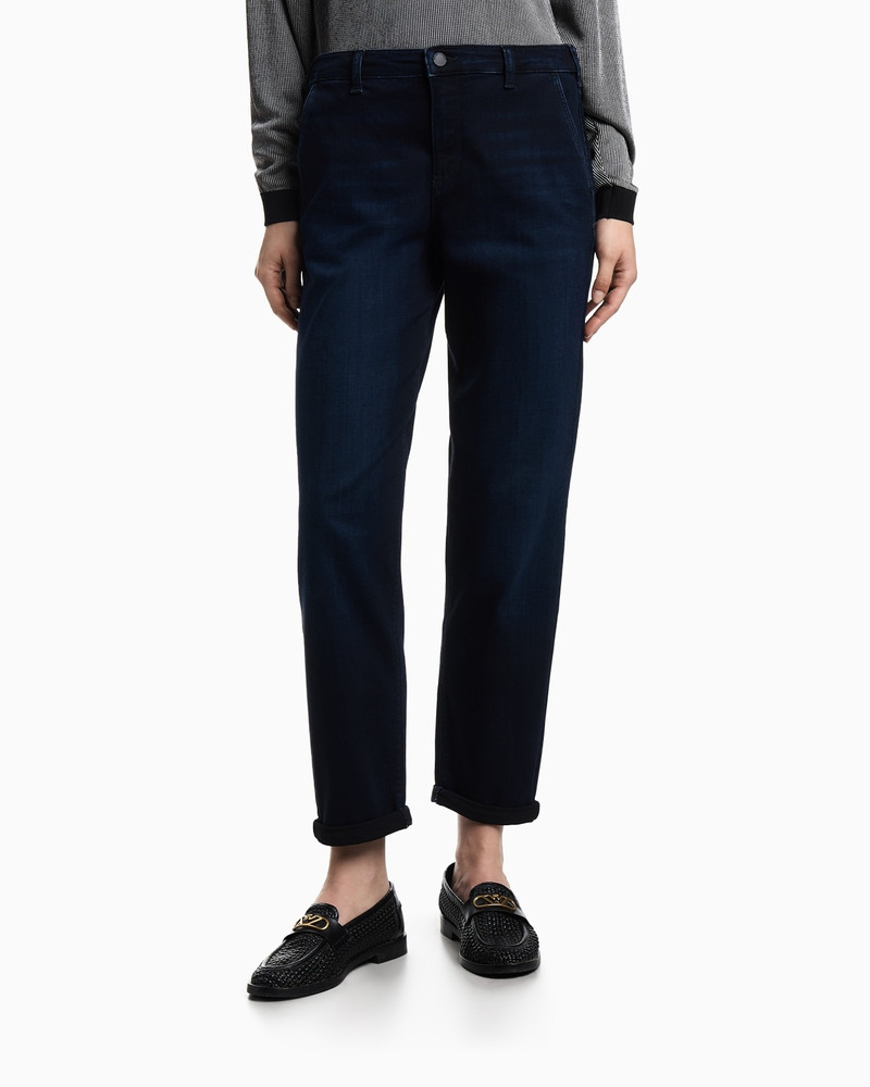 EMPORIO ARMANI J5A MID-RISE STRETCH DENIM CARROT-FIT JEANS outlook