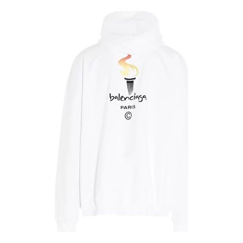 Balenciaga Unisex 로고 오버사이즈 스웨터 화이트 620973TIV459040 - 1