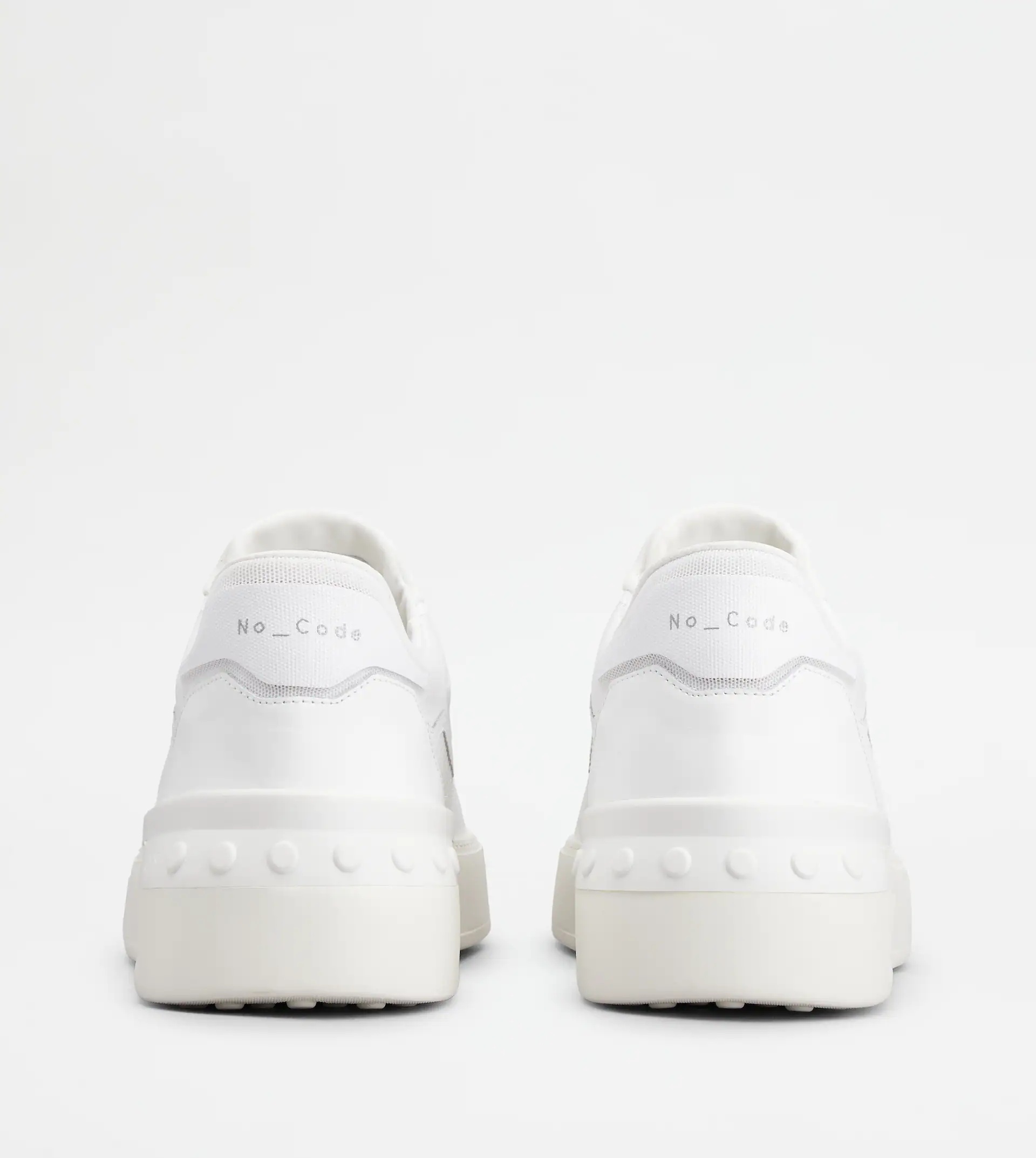 NO_CODE X SLIP-ON SHOES IN TECHNICAL FABRIC AND LEATHER - WHITE - 2