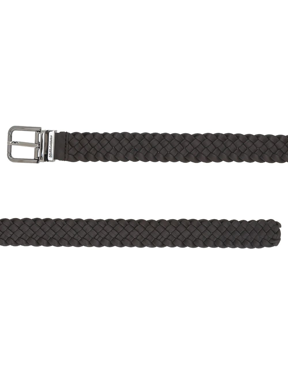 braided leather belt - 2
