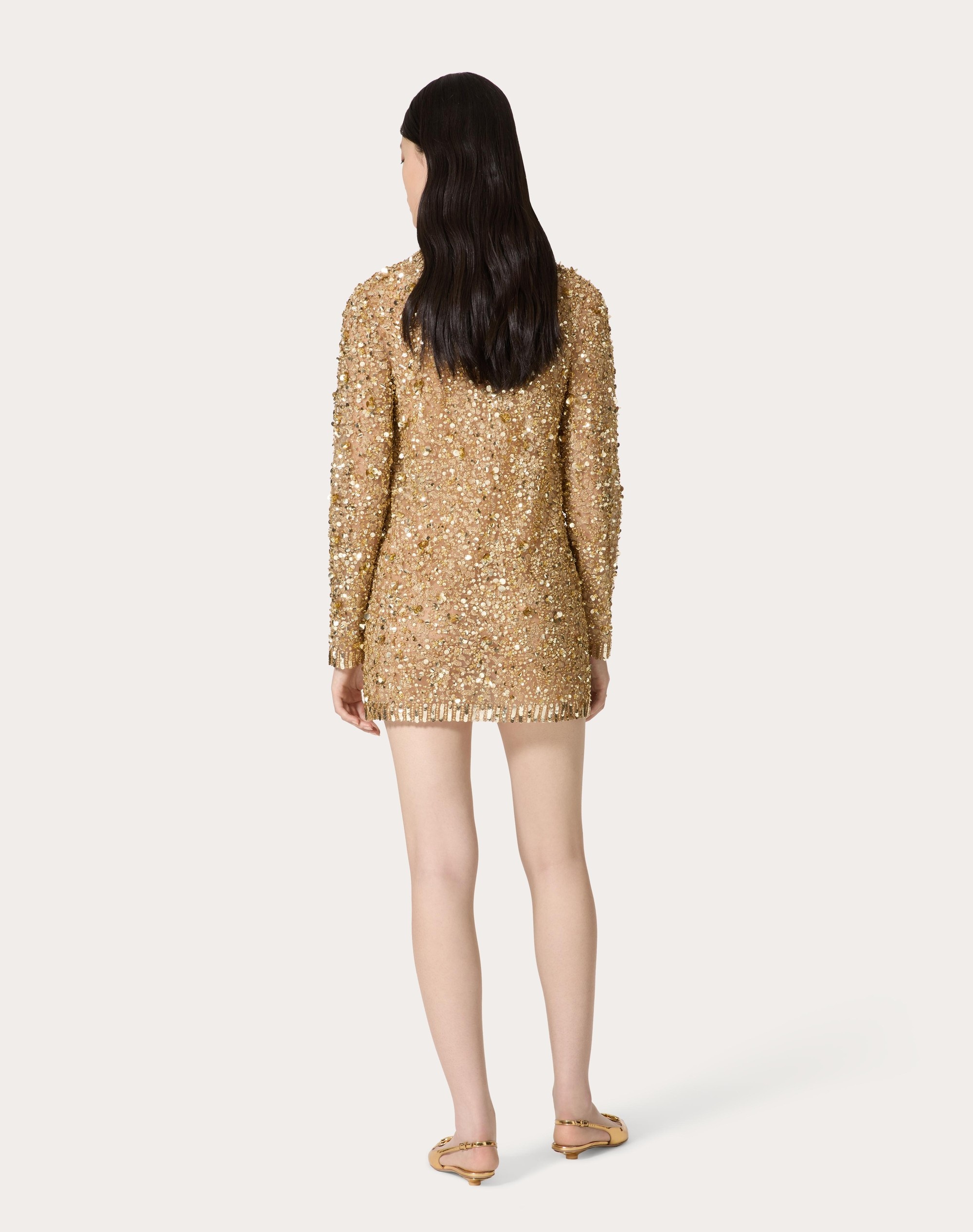 EMBROIDERED TULLE ILLUSION JACKET - 4