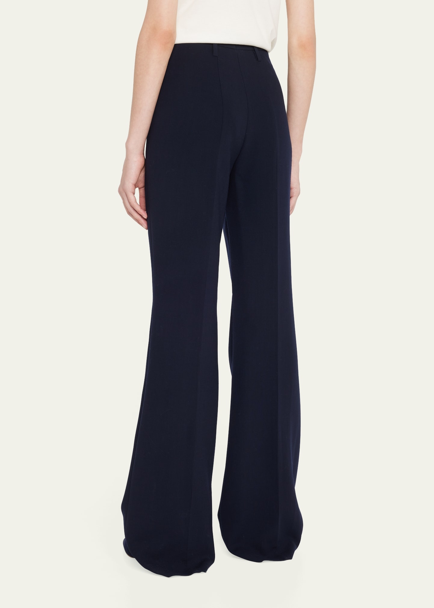 Farrah Boot-Cut Mid-Rise Wool Pants - 3