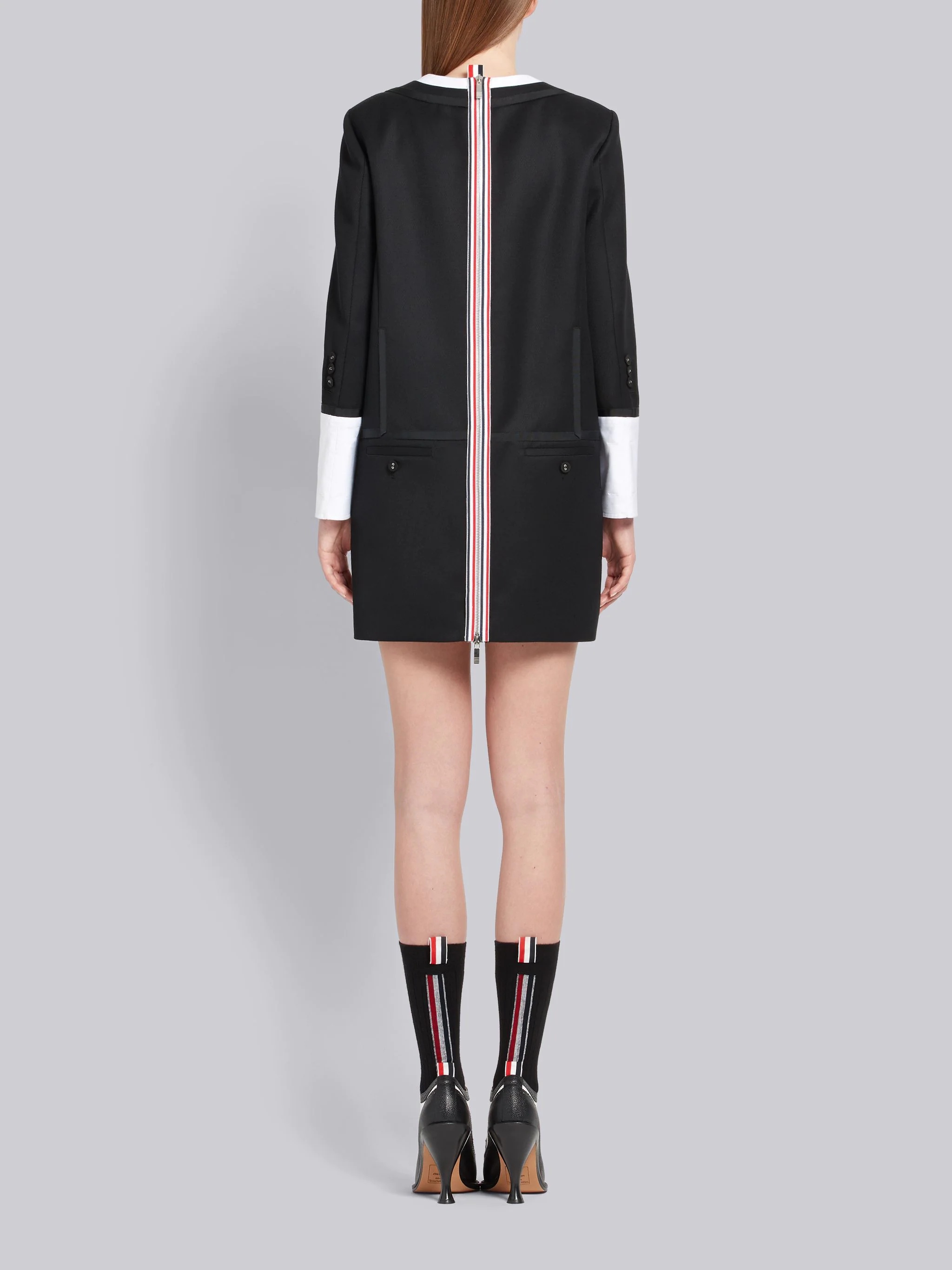 Trompe L'oeil Tuxedo Mini Dress - 3