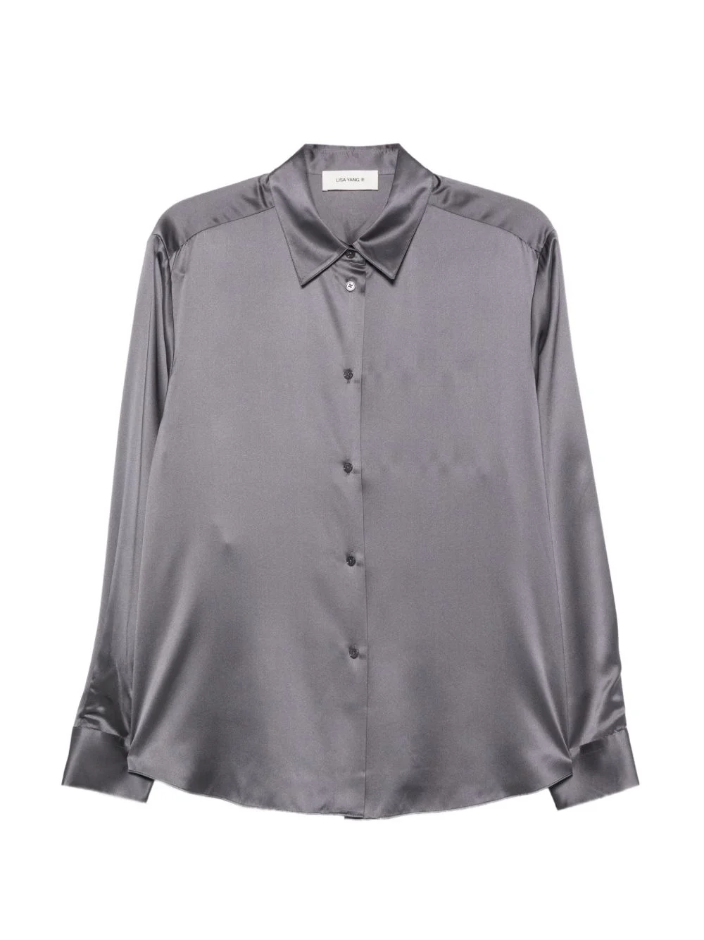 satin long-sleeve shirt - 1