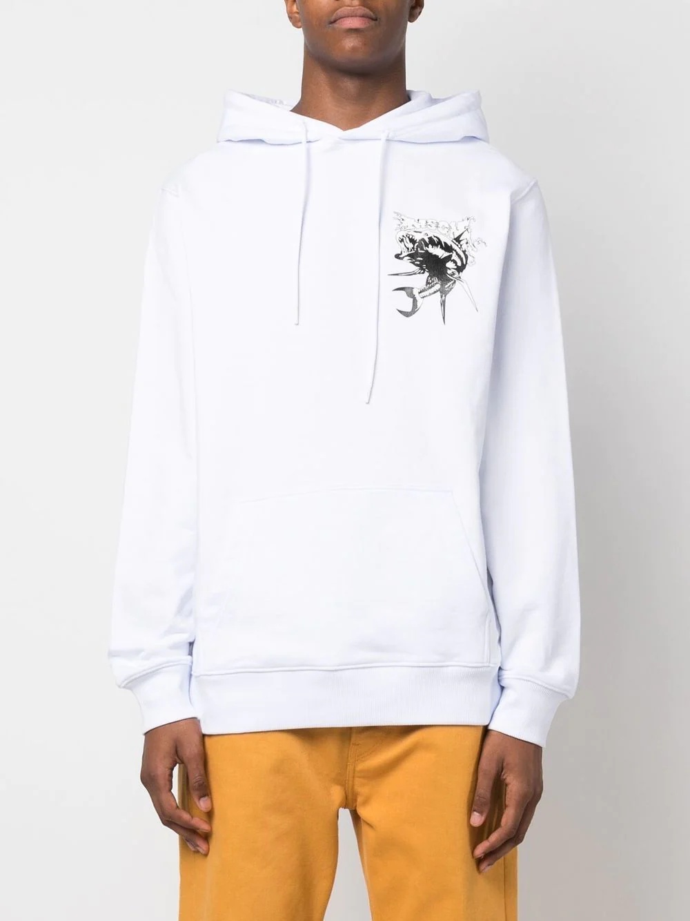 graphic-print cotton hoodie - 4