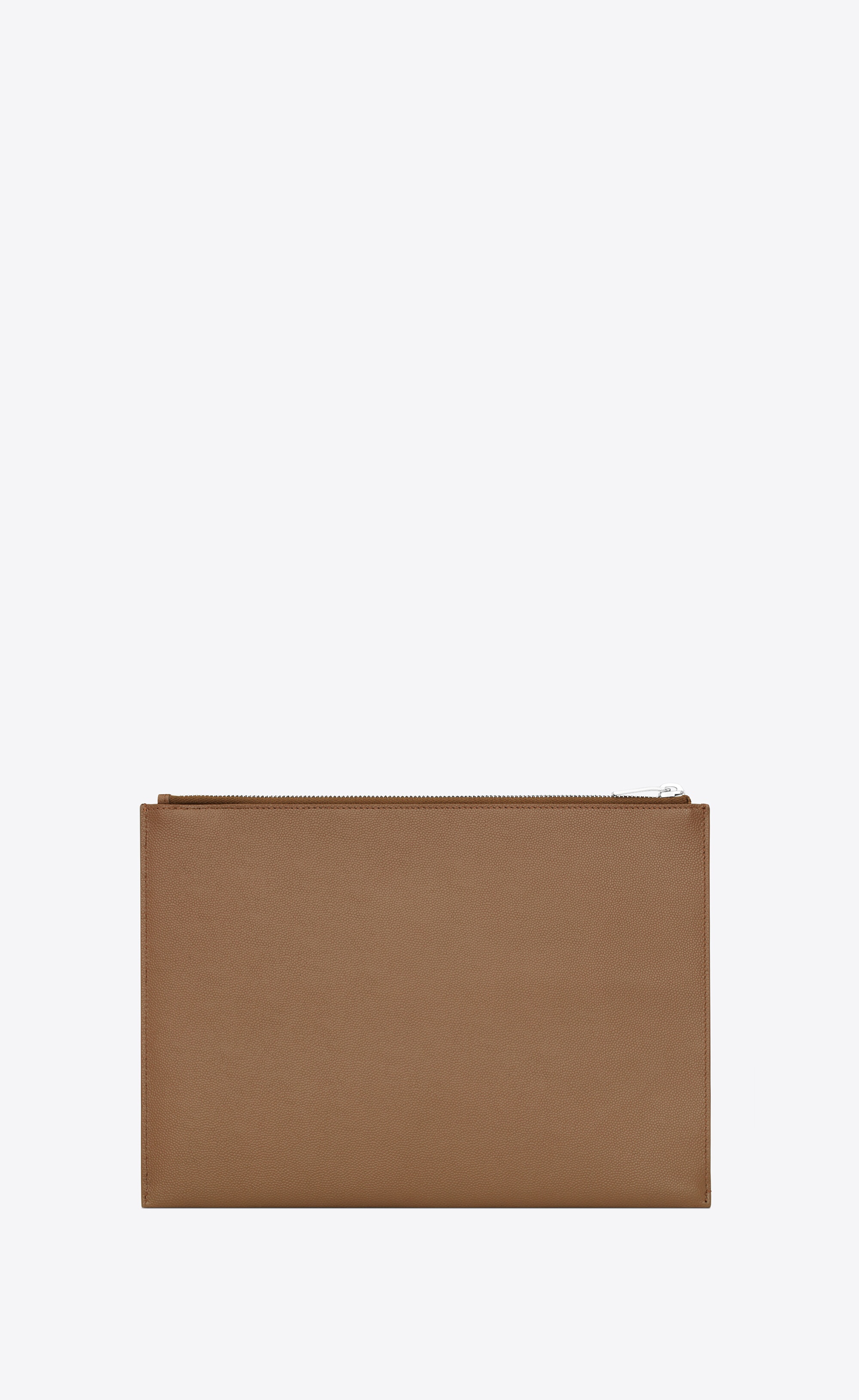 saint laurent paris zip tablet holder in grain de poudre-embossed leather - 2