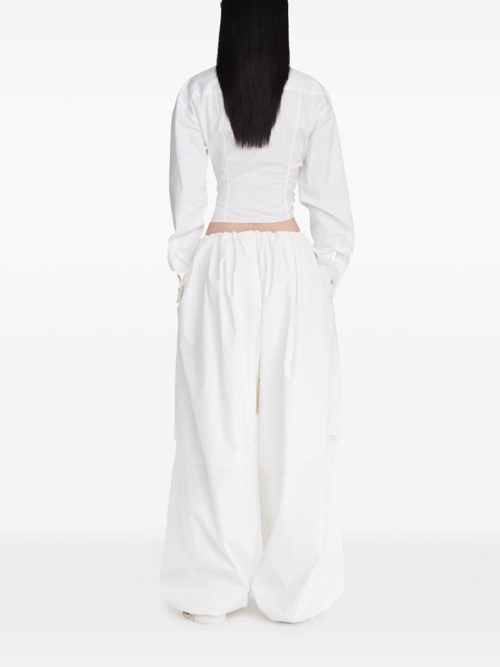 asymmetric gathered shirt - 3
