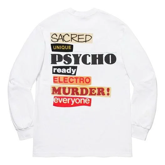 Supreme SS20 Back Alphabet Long Sleeves Unisex White SUP-SS20-338 - 1