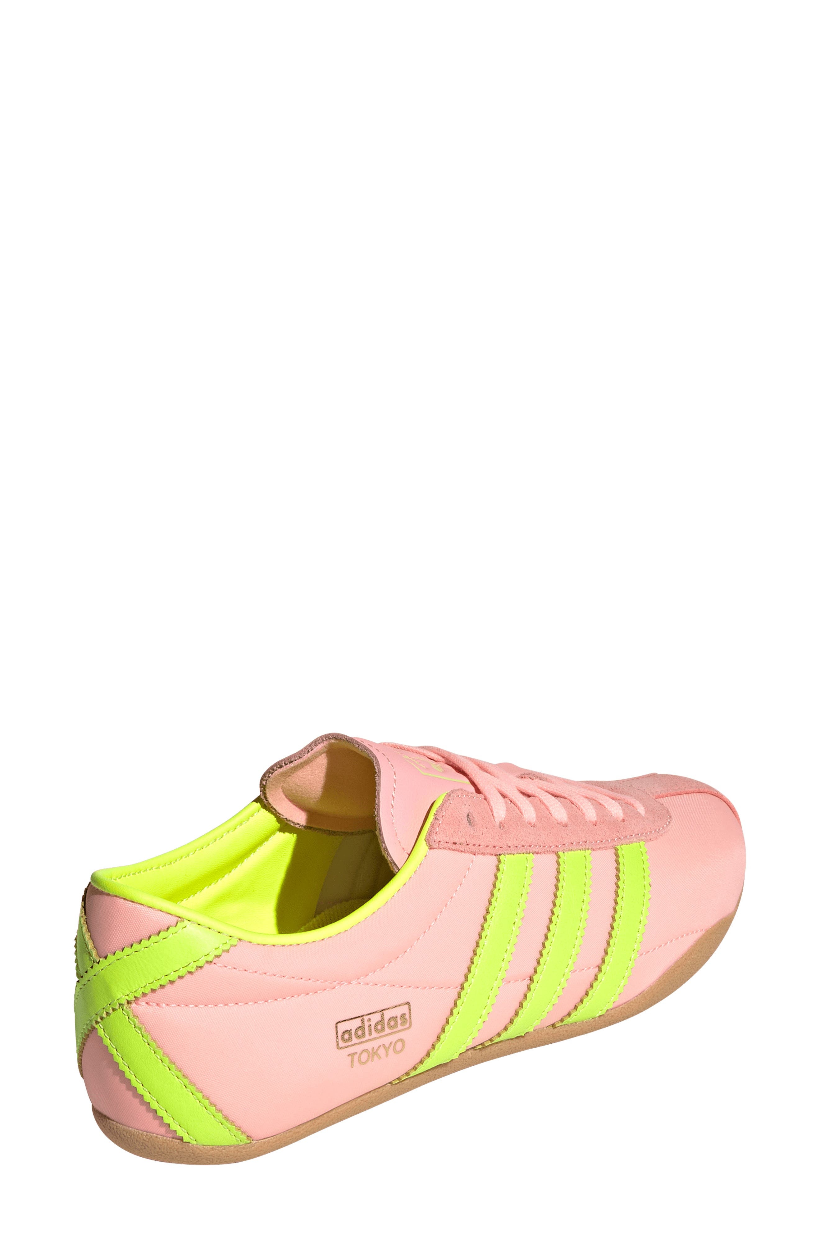 adidas Tokyo Low Top Suede Sneaker in Pink/Solar Yellow/Gum at Nordstrom - 2