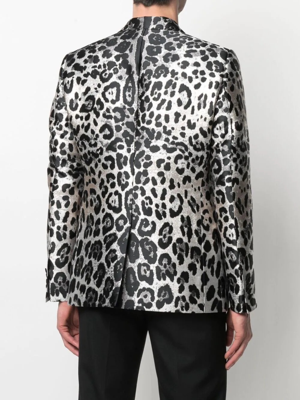 leopard-print single-breasted blazer - 4