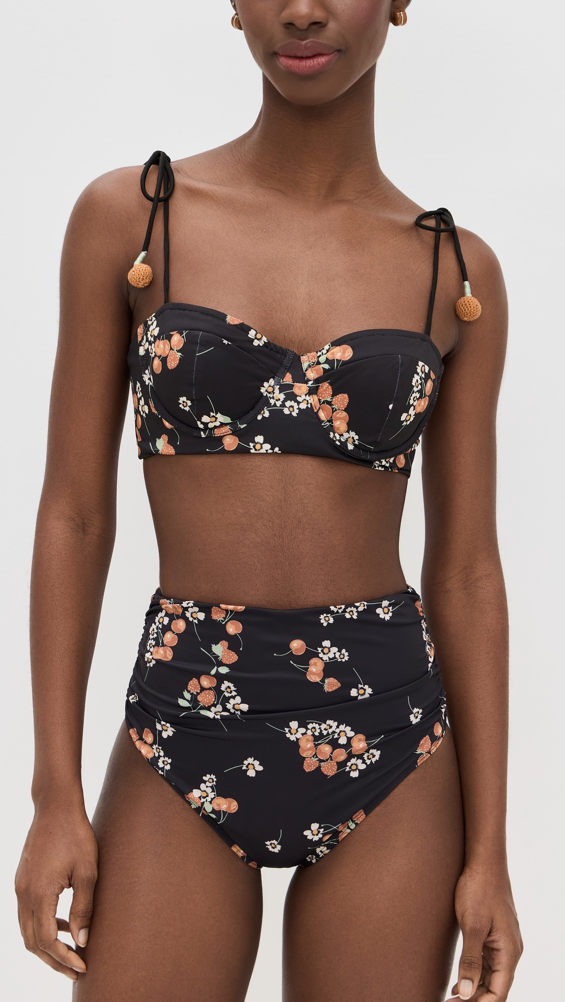 Cerise Cherry Bustier Swim Top - 6