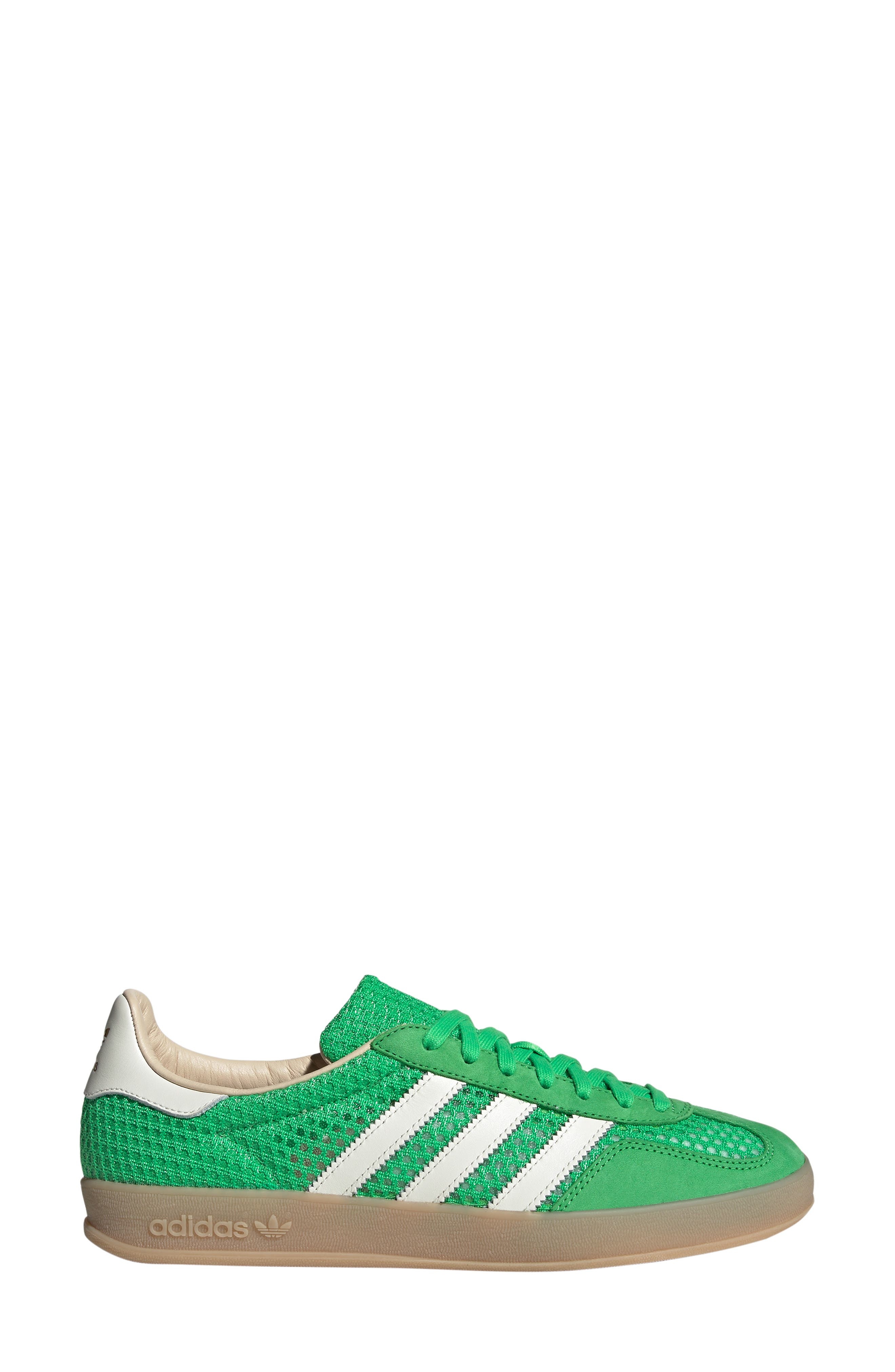 adidas Gender Inclusive Gazelle Indoor Sneaker in Energy Green/Off White/Beige at Nordstrom - 3