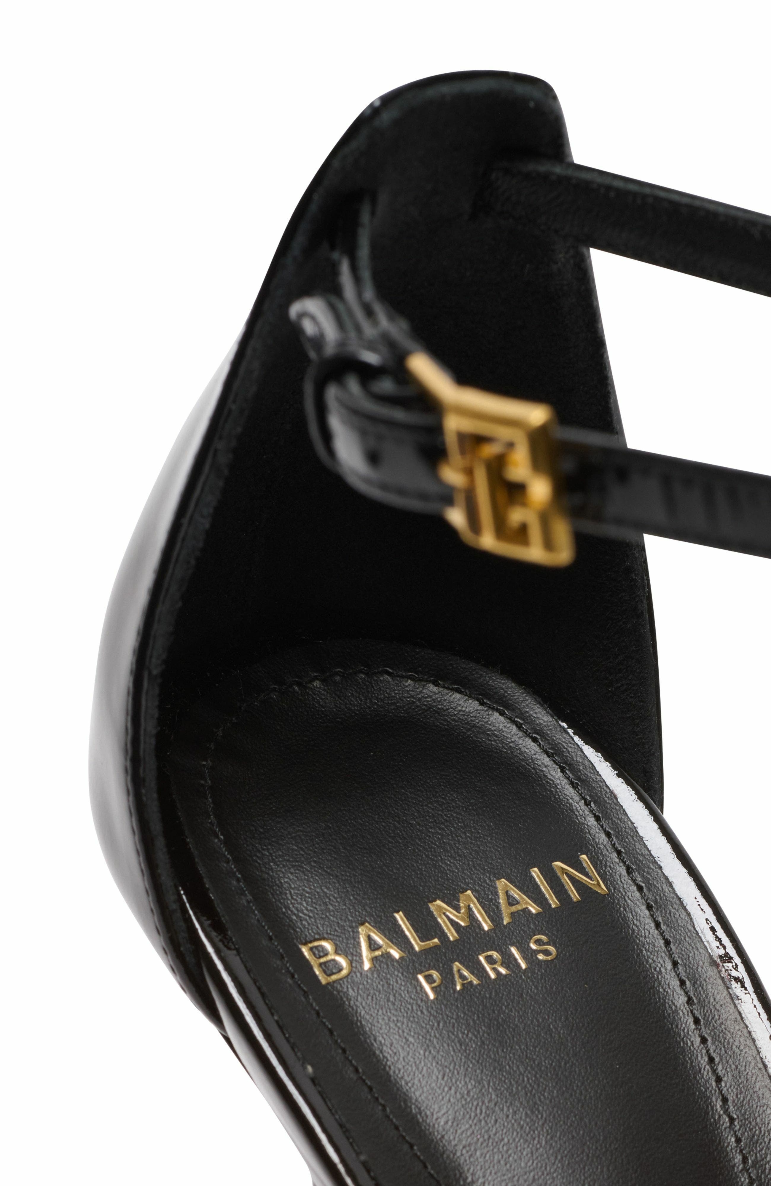 Balmain Sync patent leather stilettos with pointed toe in Black at Nordstrom - 8
