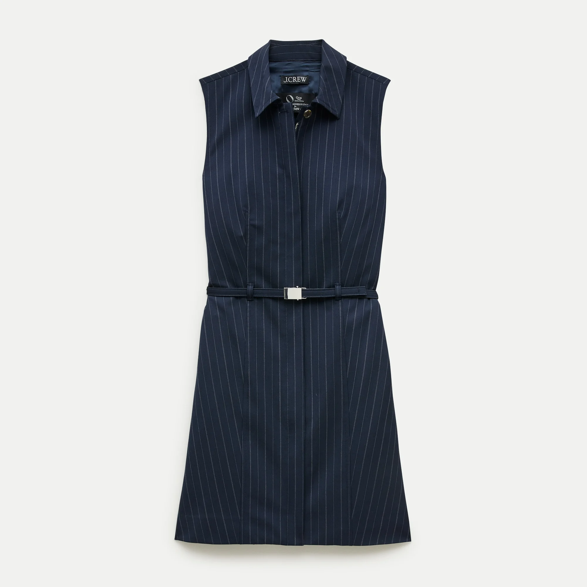 Mini dress in pinstriped wool blend - 1