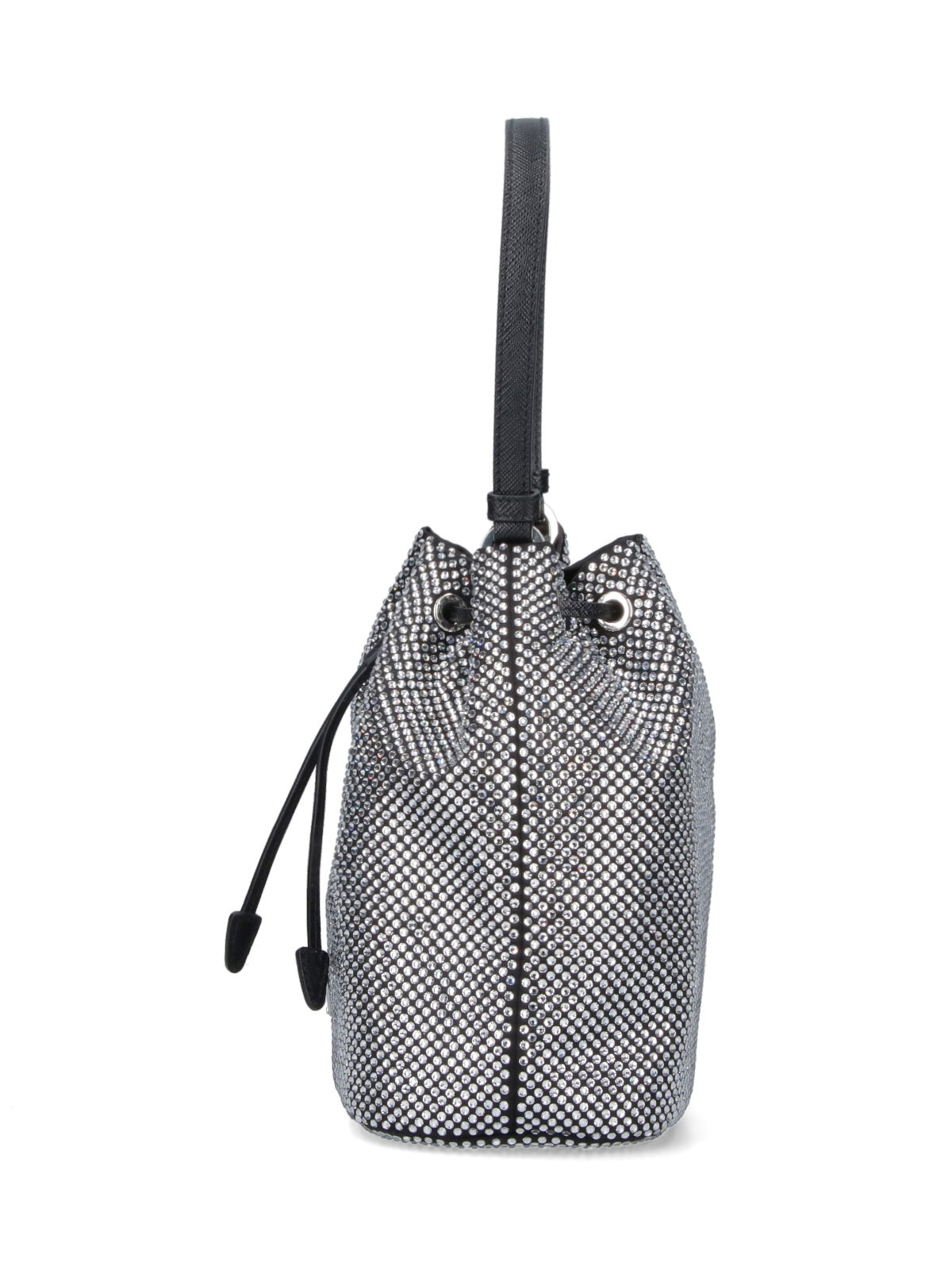 'DUET' RHINESTONE BUCKET BAG - 5