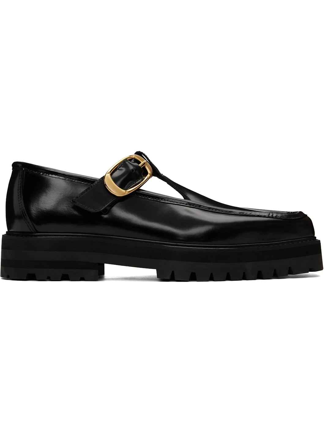 Black T-Bar Loafers - 1