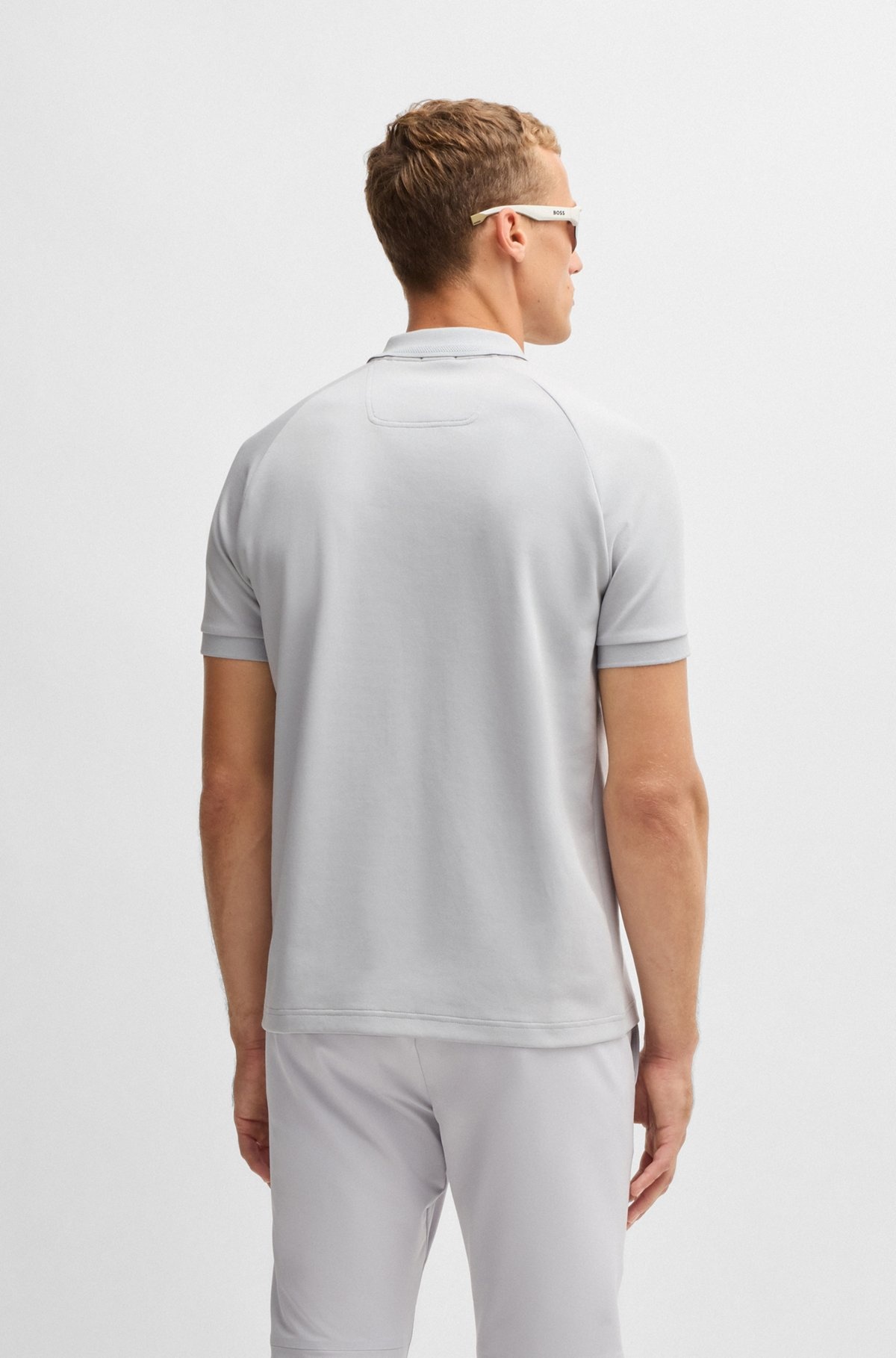 POLO SHIRT IN DROP-NEEDLE STRETCH FABRIC - 5