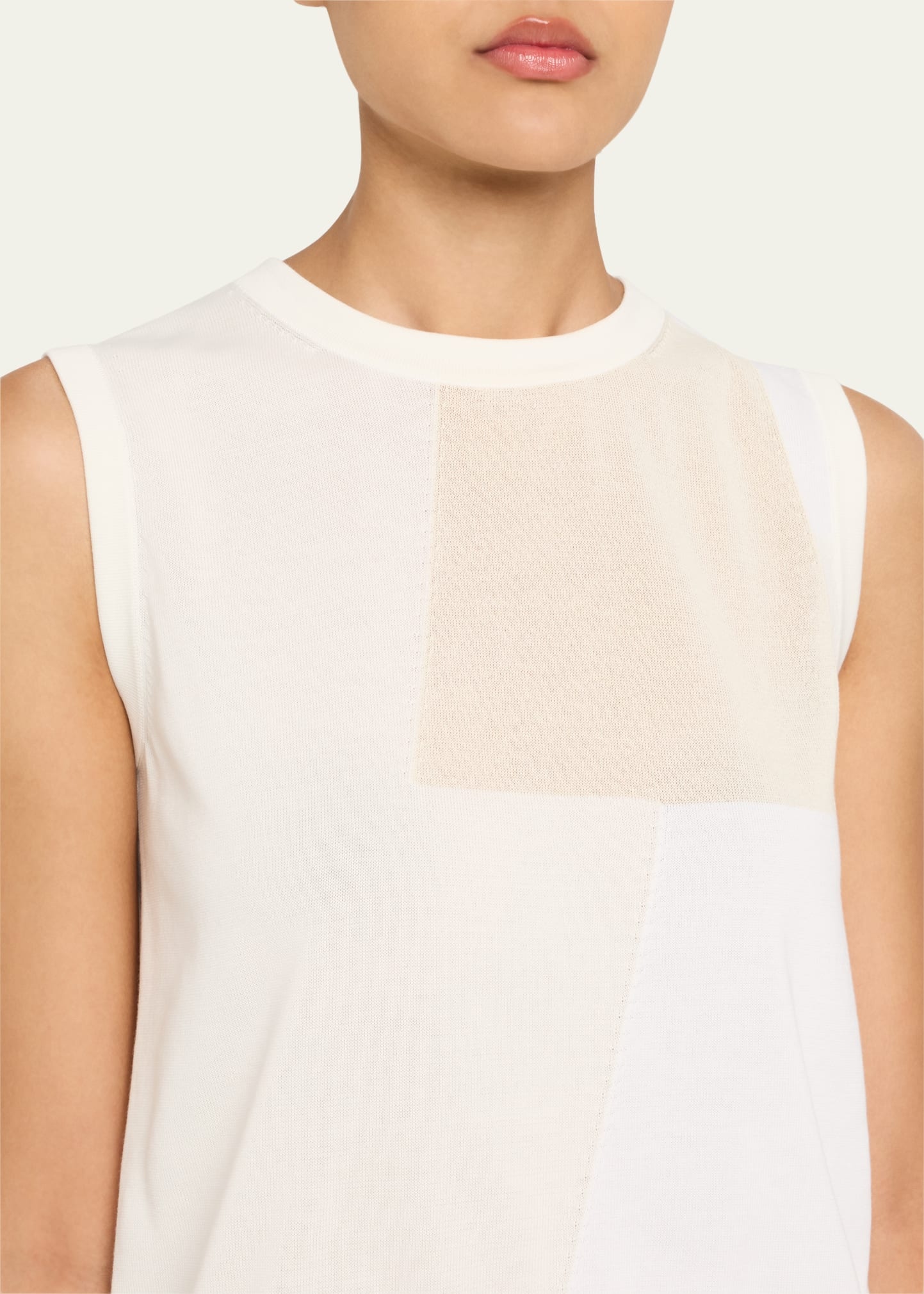 Cotton-Blend Jacquard Trapeze Rayonnant Knit Top - 5