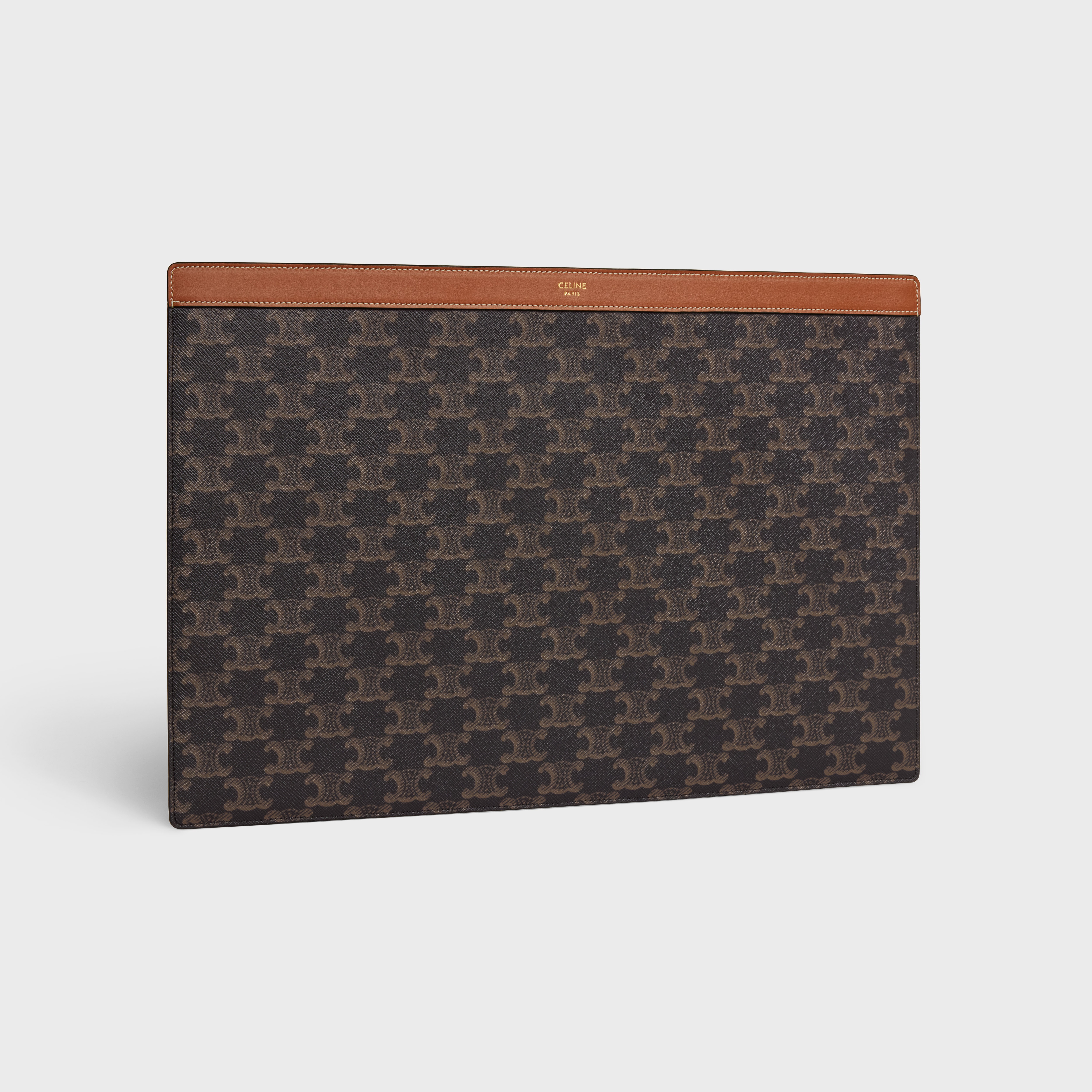 laptop sleeve 16" in Triomphe Canvas and Calfskin - 2