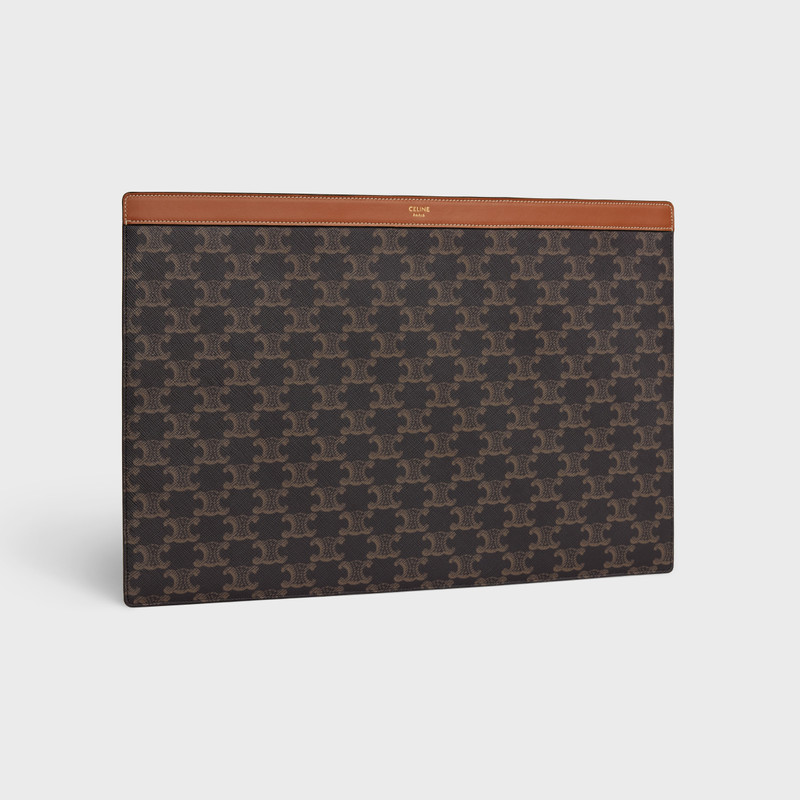 CELINE laptop sleeve 16" in Triomphe Canvas and Calfskin outlook