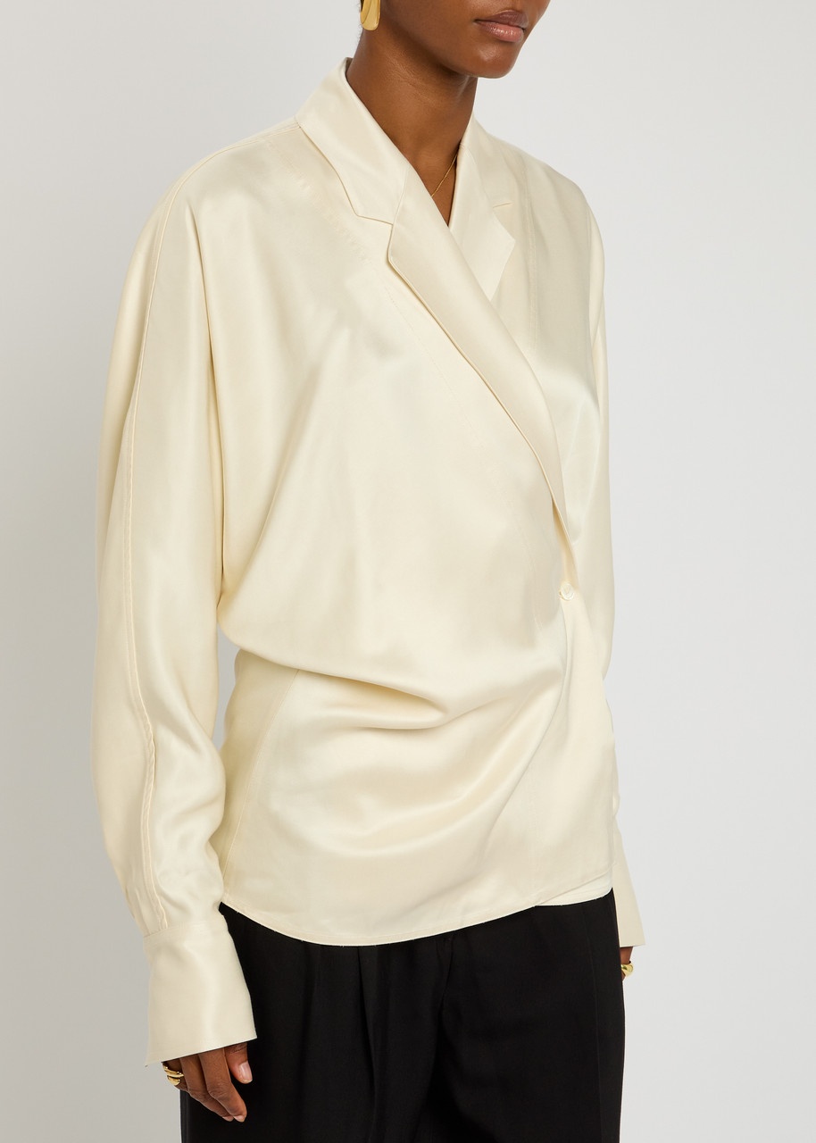 Toteme Satin Wrap Blouse - 2