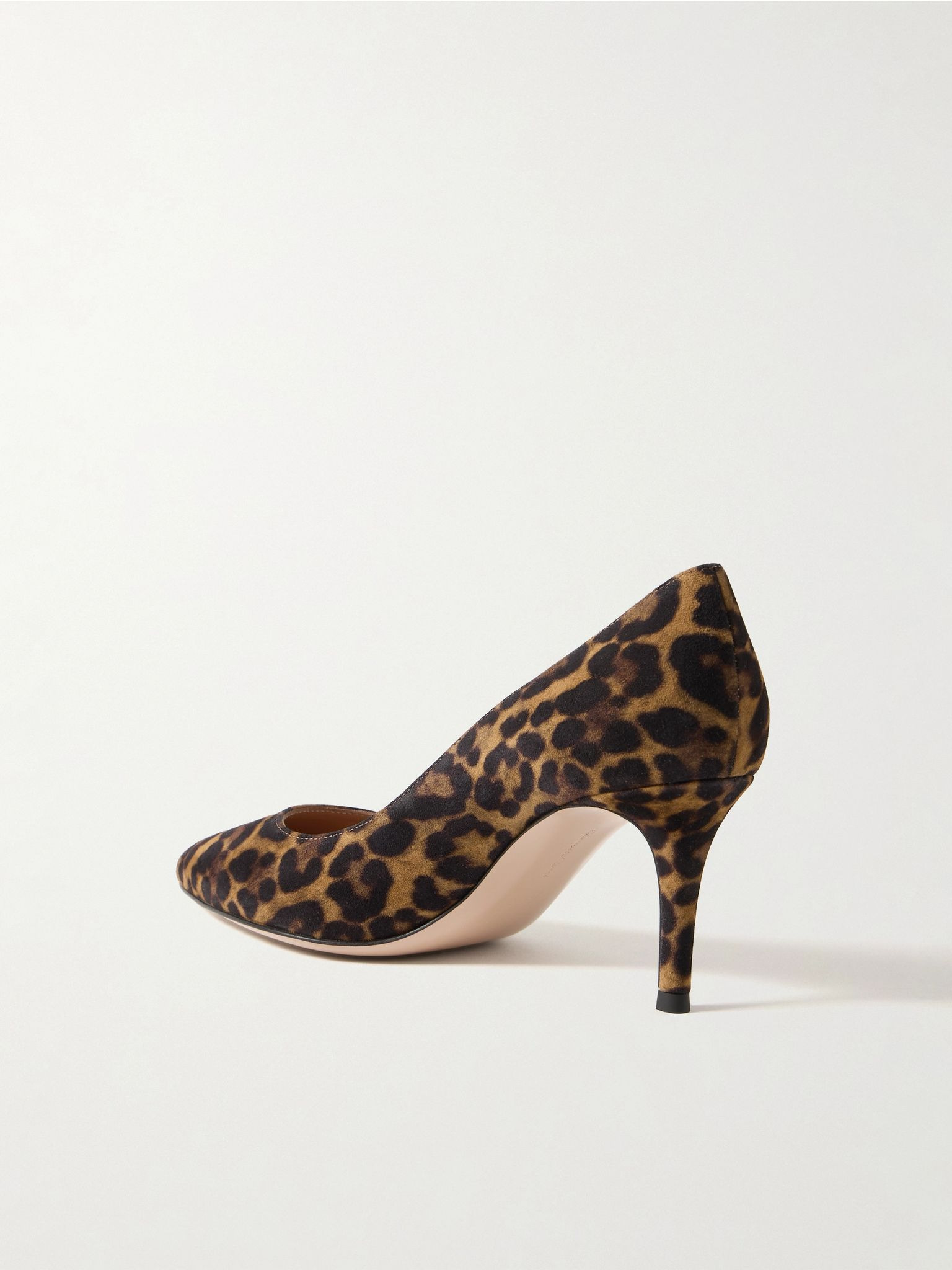 Gianvito 70 leopard-print suede pumps Leopard print - 3