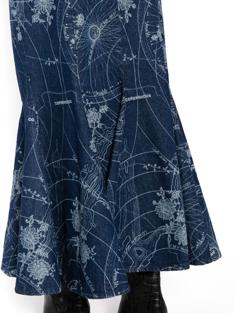 graphic-print mermaid midi skirt 5