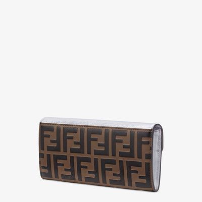 FENDI Silver leather wallet outlook