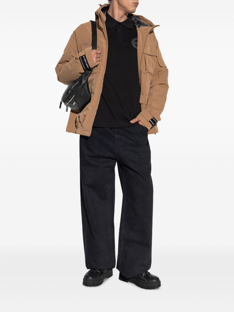 VERSACE JEANS COUTURE logo cotton polo shirt outlook