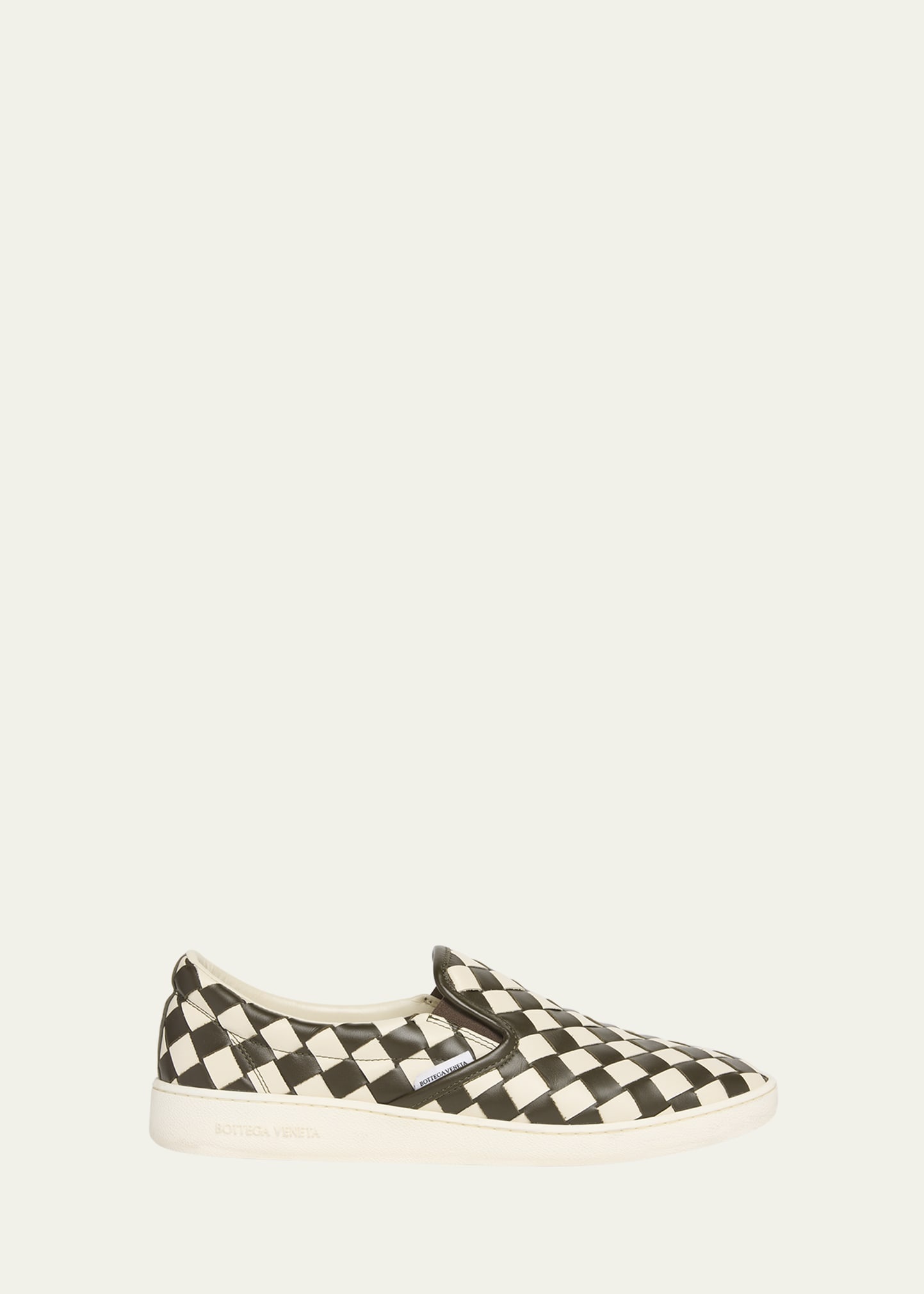 Men's Sawyer Intrecciato Check Calfskin Slip-On Sneakers - 1