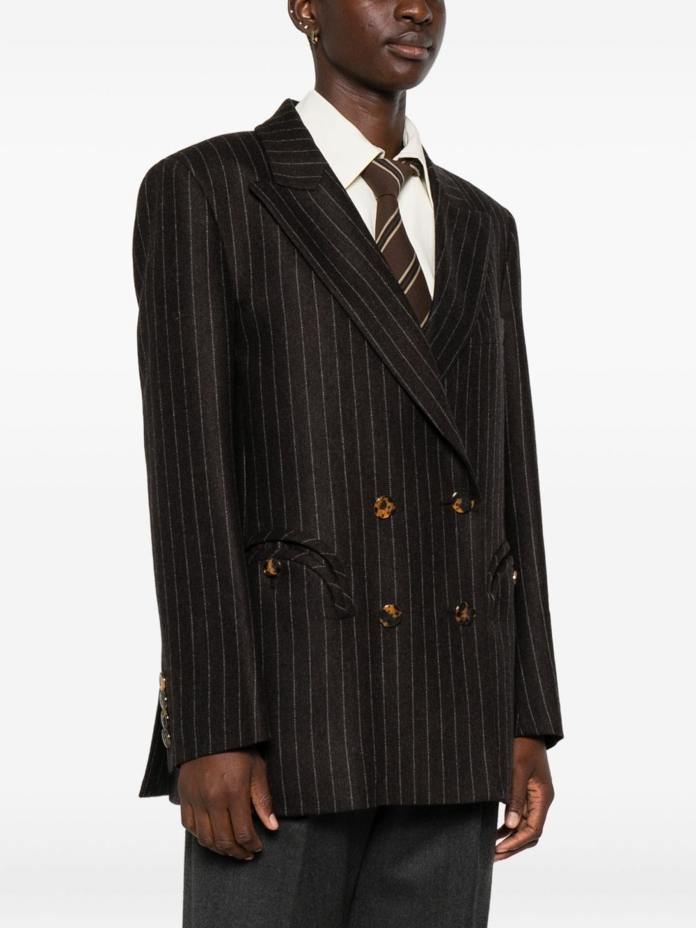 pinstripe blazer - 3