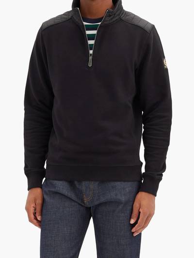 Belstaff Jaxon quilted-shell and cotton-jersey sweatshirt outlook