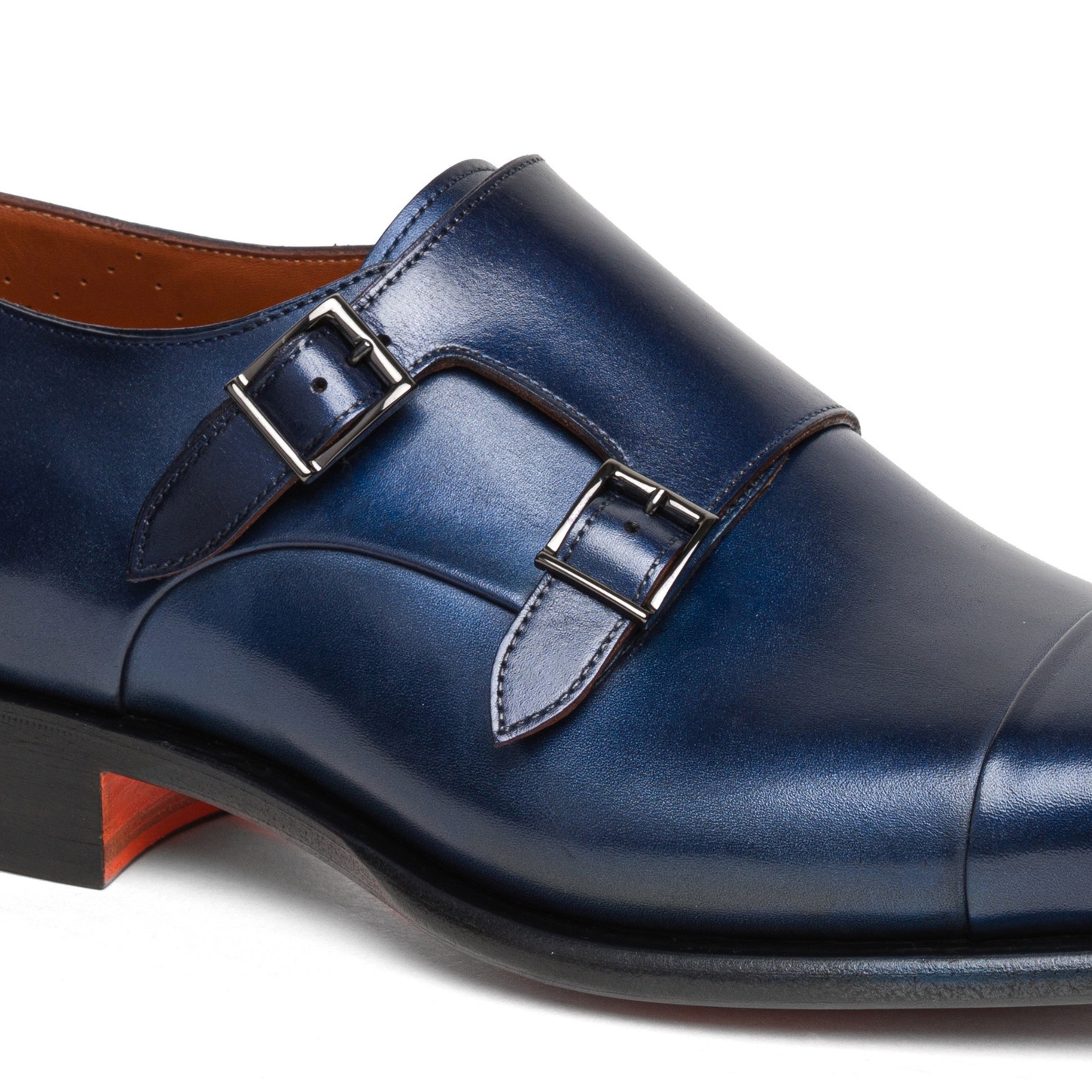 SANTONI CARTER - A TRIBUTE TO BMW 5 SERIES TOURING: Men's Tanzanite Blue Metallic leather double-buc - 5