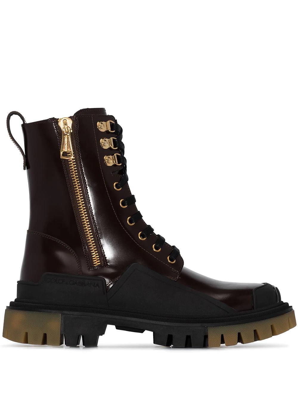 military-style chunky boots - 1